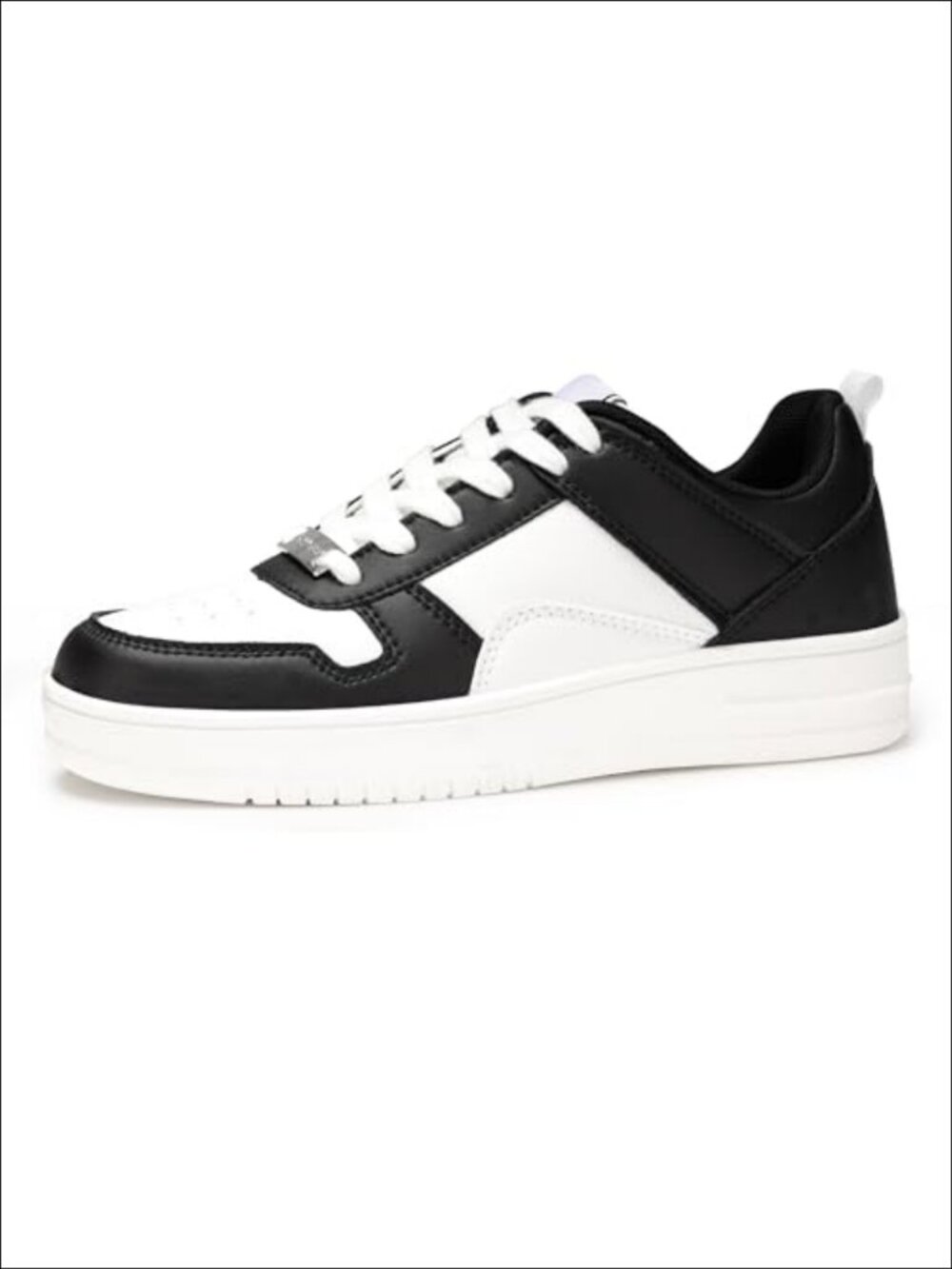 Faux Leather Rhinestone Sneakers Memory Foam Cushioned Low-Top Walking Shoes